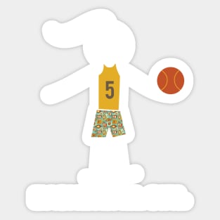 Funny Womens Basketball Player Sports Sticker